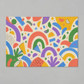 Welcome Confetti Color Pop doormat mockup view 1