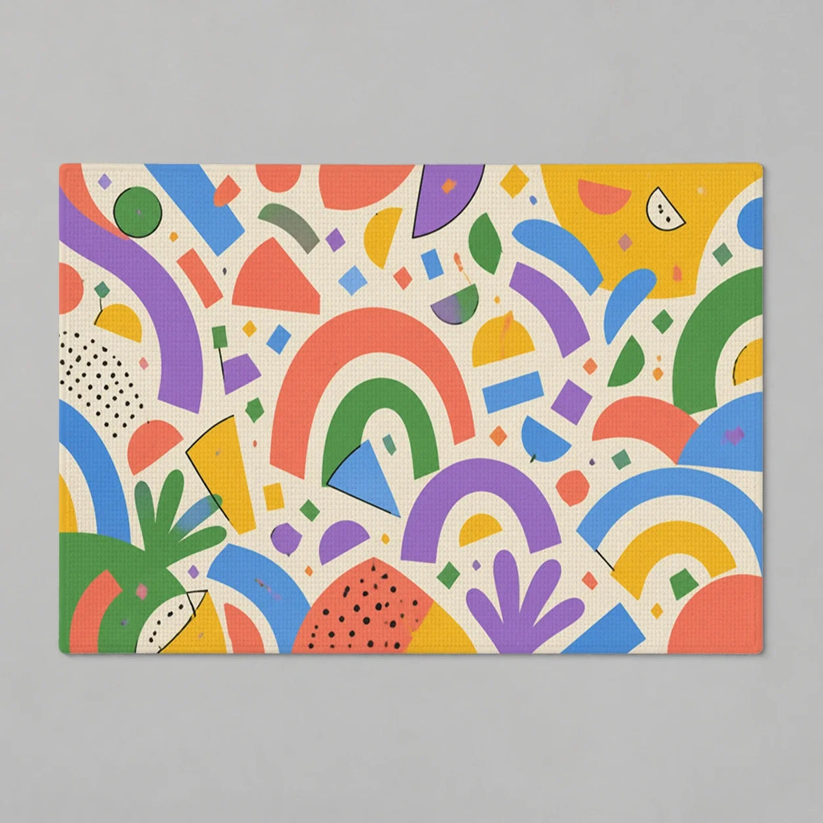 Welcome Confetti Color Pop doormat mockup view 1