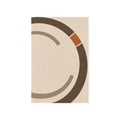 Kartela Orbit washable modern circle area rug in Beige, flat product view on a white background